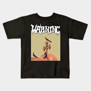 Warning doom metal Kids T-Shirt